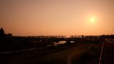 「渡良瀬橋」の夕日を見てきた。