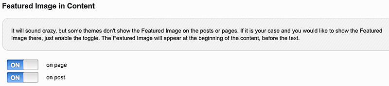 Featured Image setting In Content