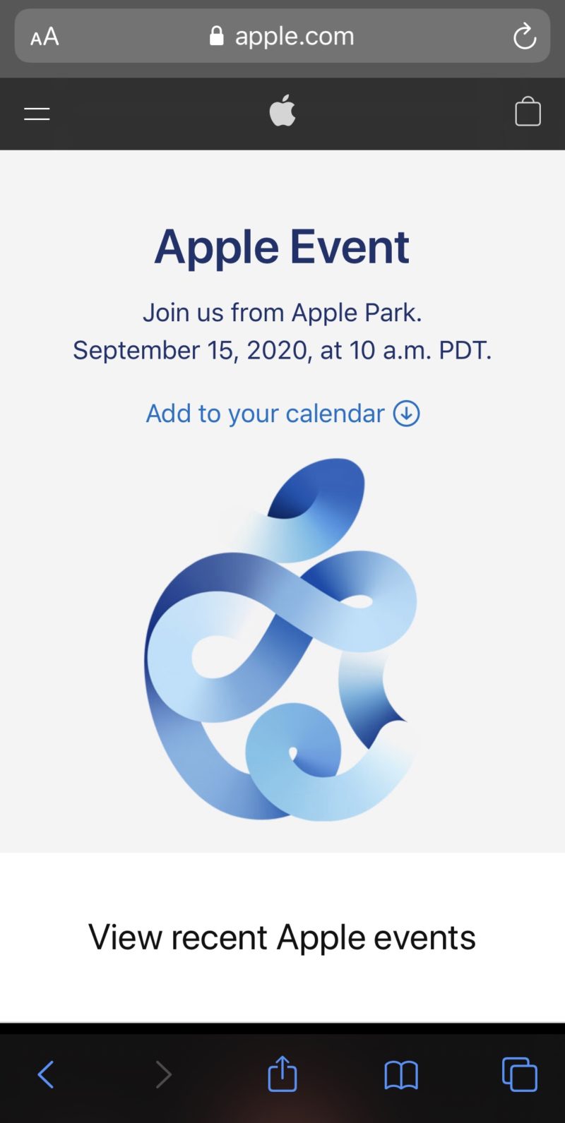 Apple Eventは，日本時間9月16日午前2時から
