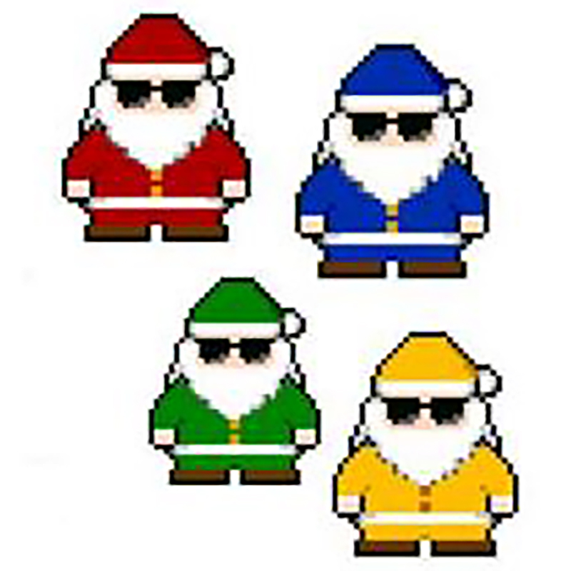 4 colors of Santa Claus