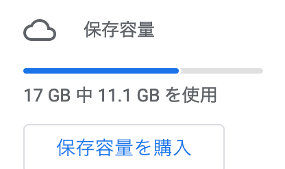 Google Drive 残り容量