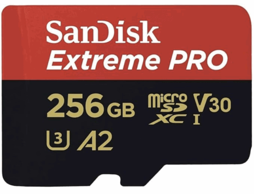 microSDXC 256GB SanDisk Extreme PRO SDSQXCD-256G-GN6MA R:200MB/s W: 140MB/s UHS-I U3 V30 4K Ultra HD A2 Compatible with SD Adapter Included